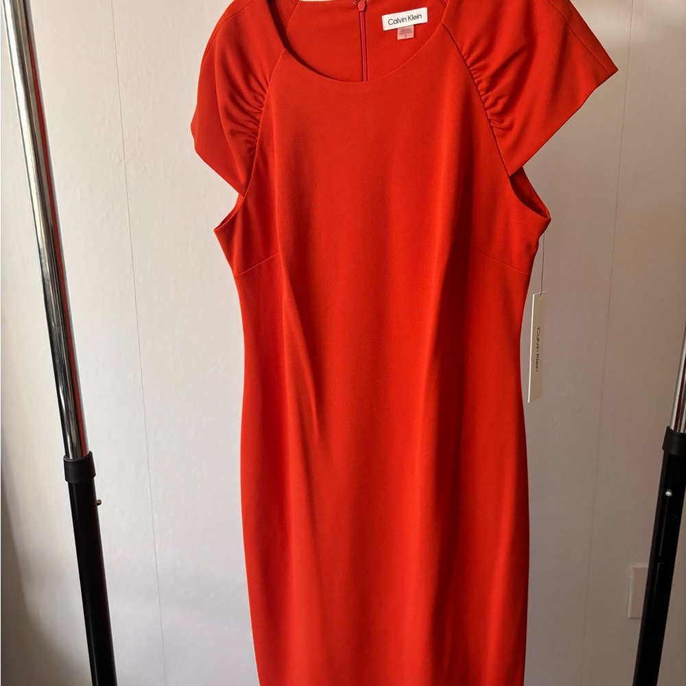 Calvin Klein Women's Bold Orange Mini Dress